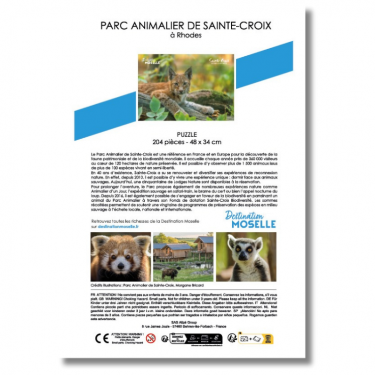 Puzzle " Parc de Sainte-Croix Lynx" - spécial enfants - Puzzles | MOSL