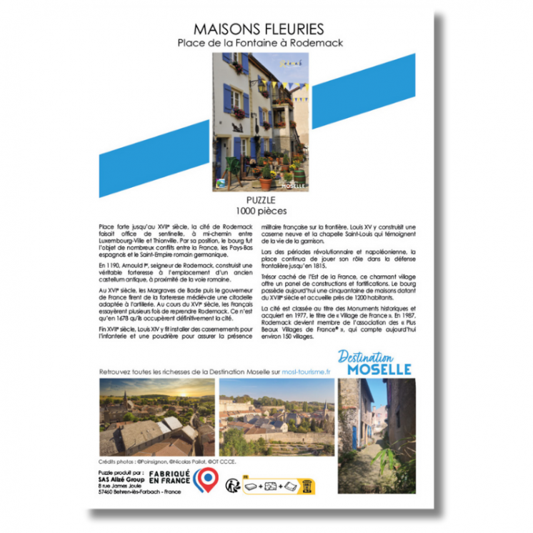 Puzzle "Maisons Fleuries Rodemack" - Puzzles | MOSL