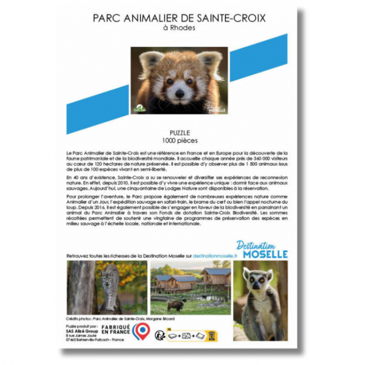 Puzzle Panda "Parc animalier de Sainte-Croix" - Puzzles | MOSL