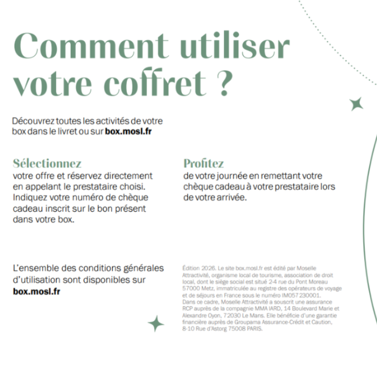 Coffret Cadeau évasion en Moselle – Nouvelle Édition 2025 | MOSL