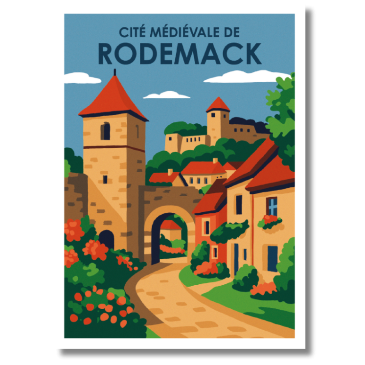 Illustrierte Poster Mosel A5 | MOSL